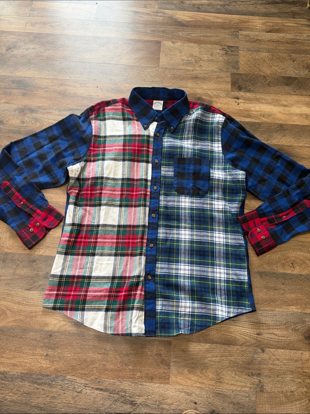 Brooks Brothers long sleeve flannel button-down “fun shirt”